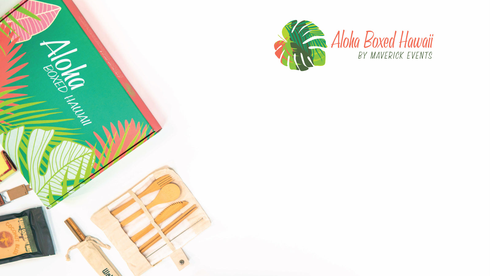 Aloha Boxed header photo with products