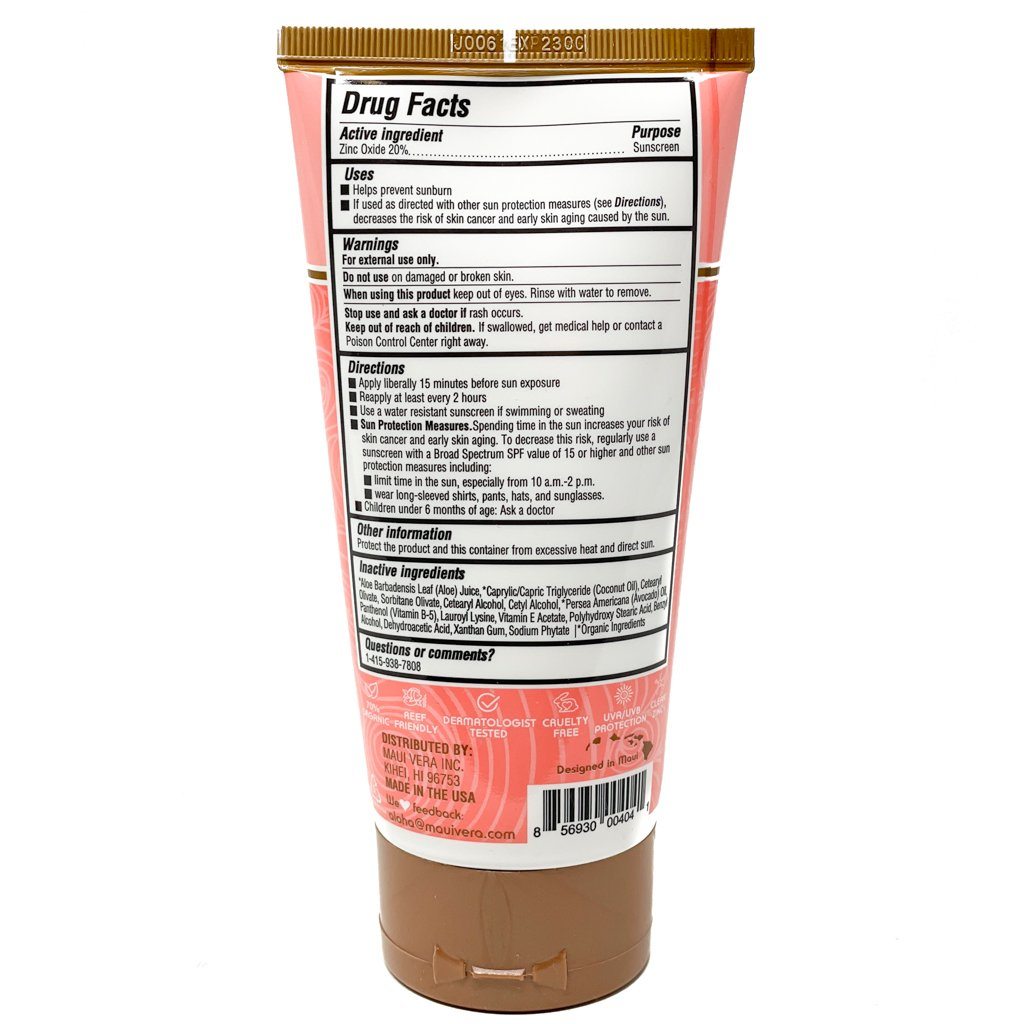Reef-Friendly Mineral Sunscreen Sunscreen Maui Vera | Maui, HI