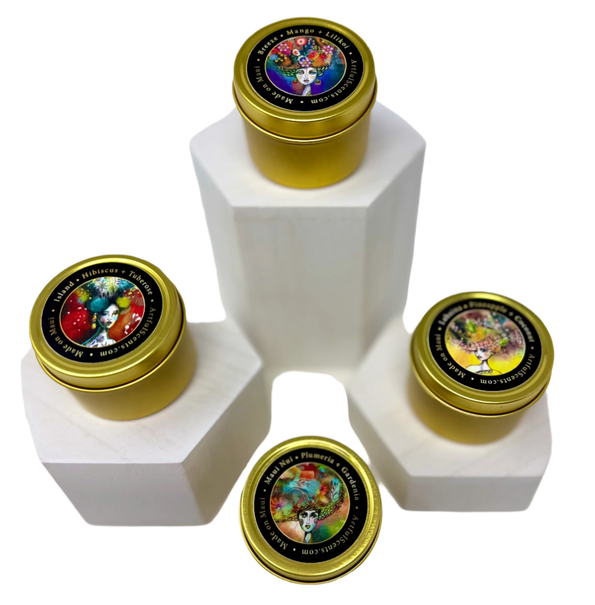 Soy Candle Mini Tin Candle Artful Scents | Maui, HI 