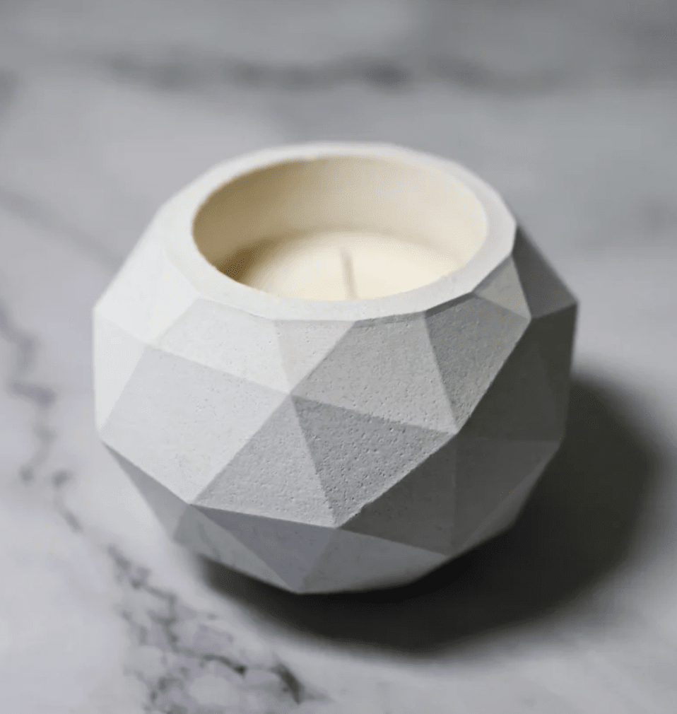 Cement Geode Soy Candle Candle The Craft of Wandering | Kauai, HI 