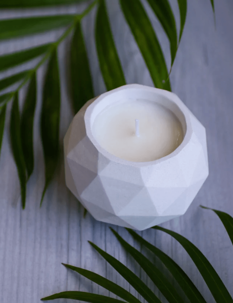 Cement Geode Soy Candle Candle The Craft of Wandering | Kauai, HI 