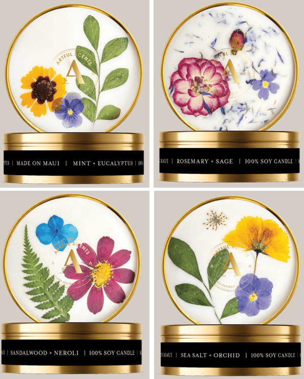 Botanical Flower Candle - Aloha Boxed Hawaii