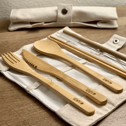 Bamboo Cutlery Set, 6pc Cutlery Wahi Hawaii | Maui, HI 