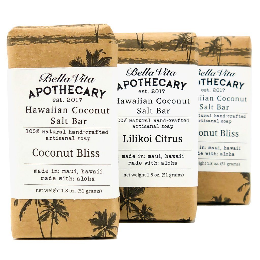 Mini Hawaiian Sea Salt Soap Bars Soap Bella Vita Apothecary | Maui, HI 