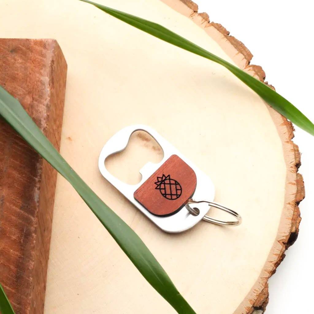 Keychain Bottle Opener Bottle Opener Moku | Maui, HI Pineapple 