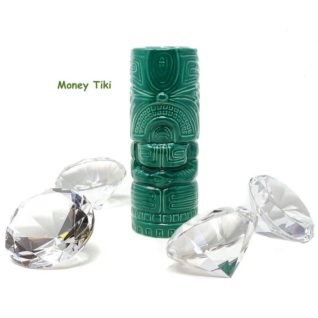 Tropical Tiki Party Mugs Drink Accessory Aloha Boxed Hawai&#39;i Money Tiki 