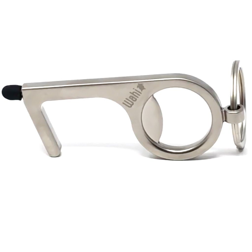 No Touch Keychain Tool Keychain Wahi Hawaii | Maui, HI Nickel 