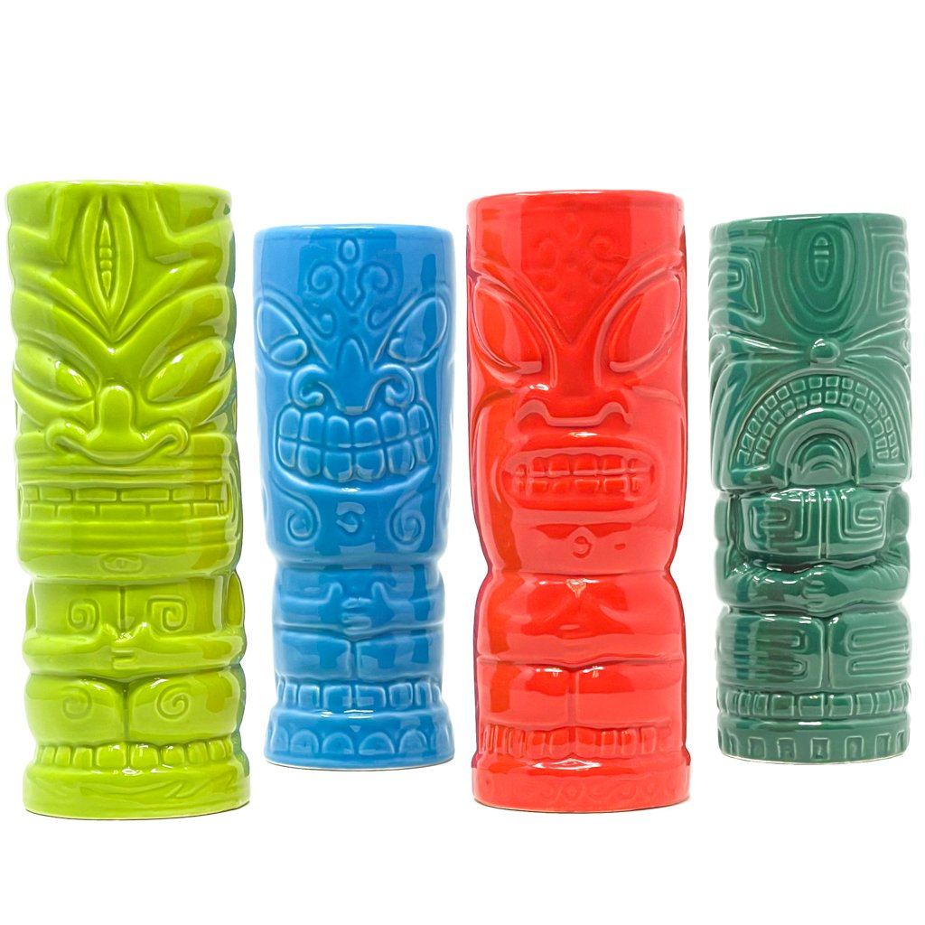 Tropical Tiki Party Mugs Drink Accessory Aloha Boxed Hawai'i 