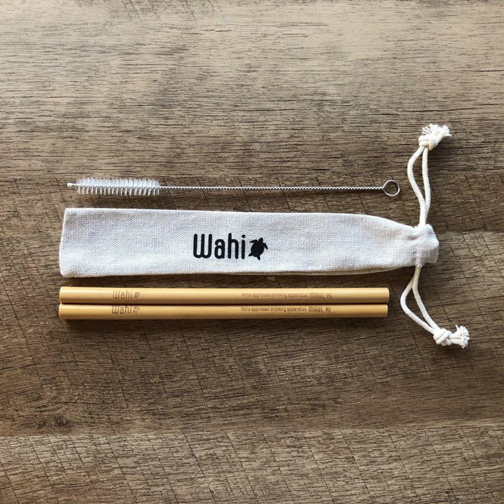 Bamboo Straw Traveler, 2pc Bamboo Straw Wahi Hawaii | Maui, HI 